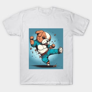 dog knows karate art T-Shirt